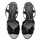 Zapatilla Para Mujer 8cm Comfort Walk 140502 Marca Flexi® Negro Charol 25 Mx