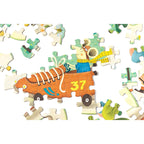 Libro + Rompecabezas Educativo Infantil 50pz Bigotes Veloces