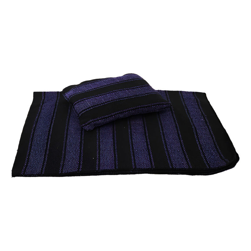 Frazada De Viaje Artesanal Con Almohada Set De Descanso