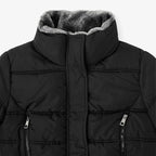 Chamarra Para Mujer Cuello Peluche Dw89-pol7355 Greenlander® Negro Eg Capitonado
