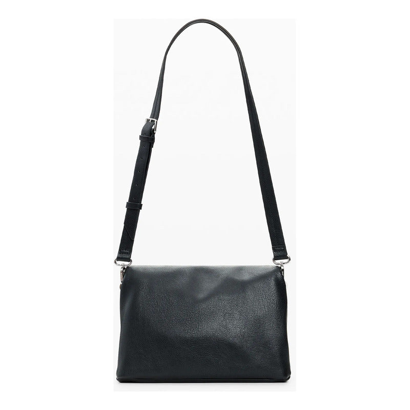 Bolso Mediano Para Mujer Mod. 26saxp61/2000 Desigual® Negro Lisa Níquel Multicolor