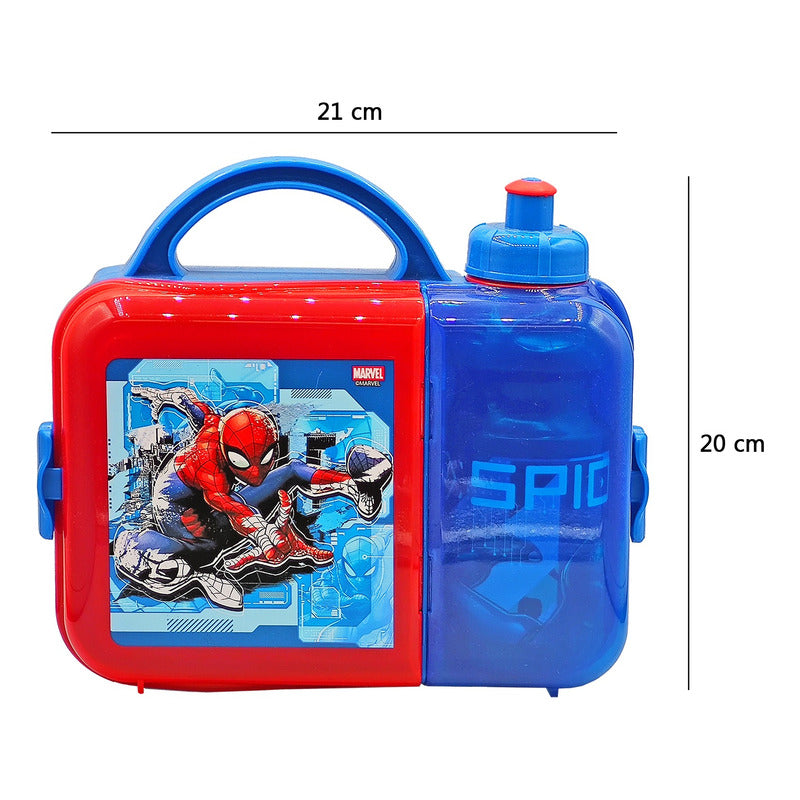 Lonchera Infantil De Plástico Con Botella Diseños Varios