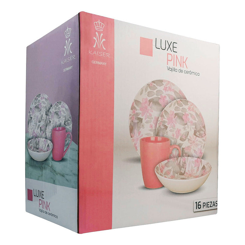 Vajilla De Cerámica 16pz Mod. Luxe Marca Kaiser®