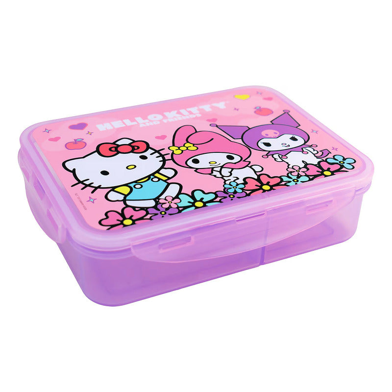 Contenedor Para Alimentos Con 3 Divisiones Diseños Animados