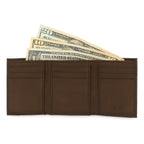 Billetera Trifold Para Hombre Mod.87524-0088 Marca Levi's® Marrón Liso
