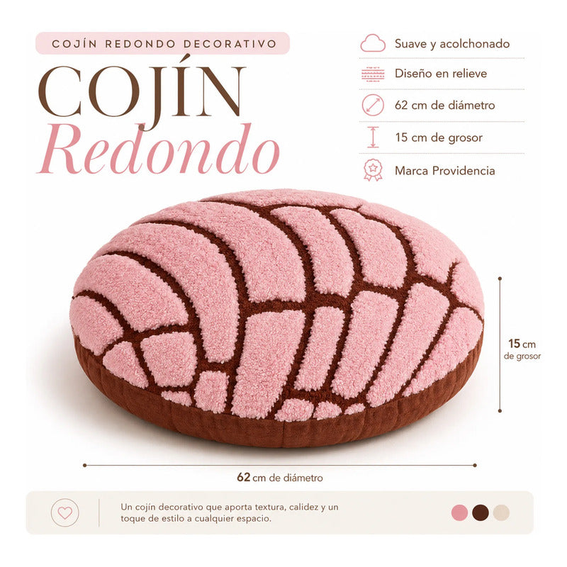 Cojín Decorativo Jacquard Concha 62cm Providencia® Marrón Concha Fresa