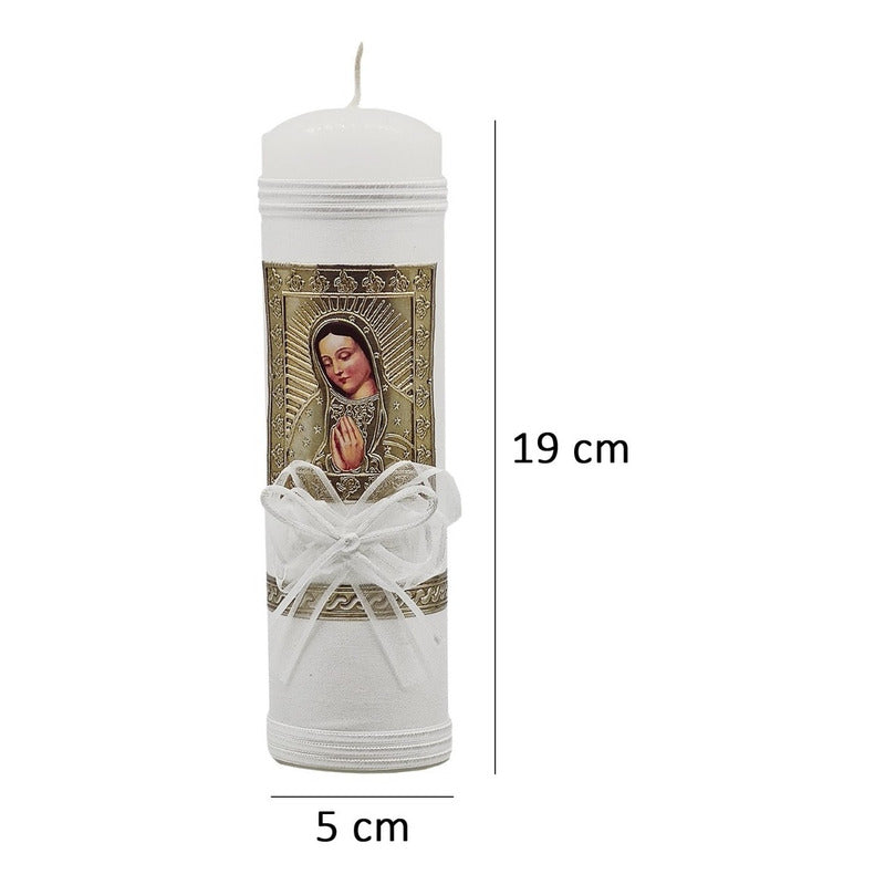 Set Para Bautizo Vela+concha+toalla+caja De Madera