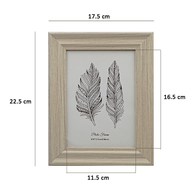 Portarretrato Con Marco Plástico-vidrio Para Mesa