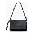 Bolso Mediano Para Mujer Mod. 26saxp61/2000 Desigual® Negro Lisa Níquel Multicolor