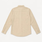 Camisa Lino Regular Fit Para Hombre Mod. Le2604 Roosevelt® Beige Lisa G