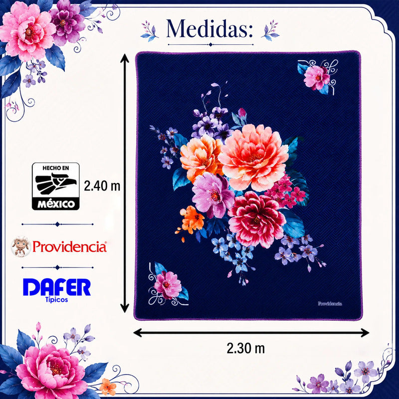 Edredón Jumbo De Borrega King Size 2.30mx2.40m Providencia® Emma Multicolor