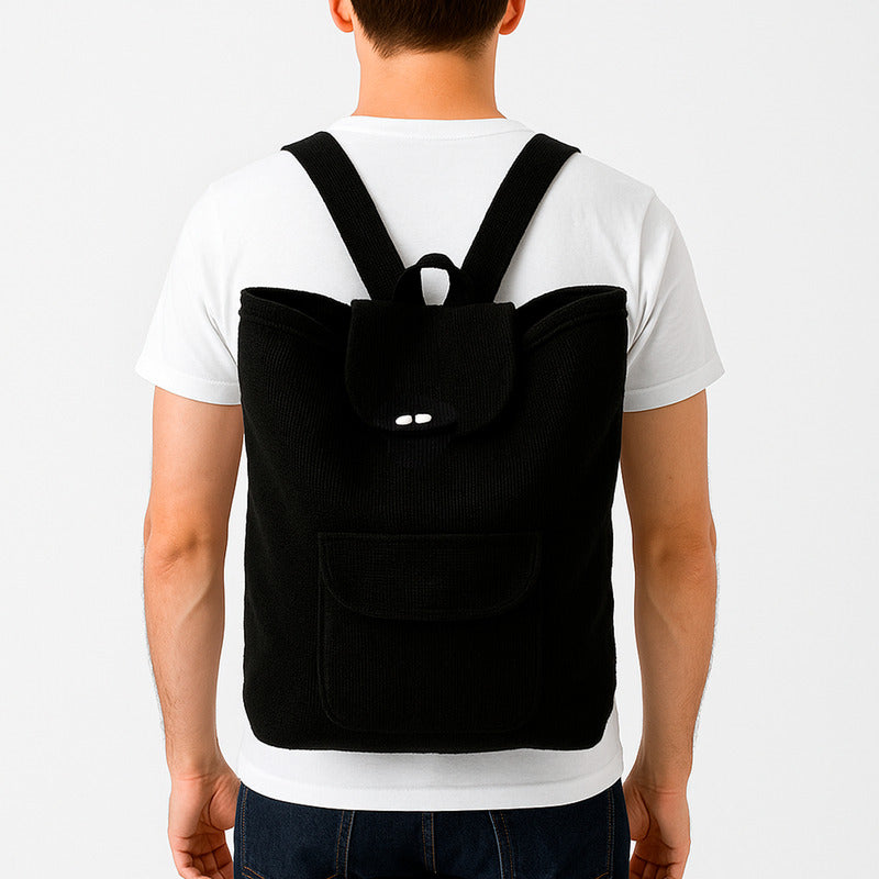 Mochila Artesanal Tejida Tipo Morral Con Bolsillo Frontal 10kg