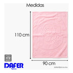 Cobertor Frazada Ligero Jacquard Cunero 90x110m Providencia® Elefantin Rosa Pálido