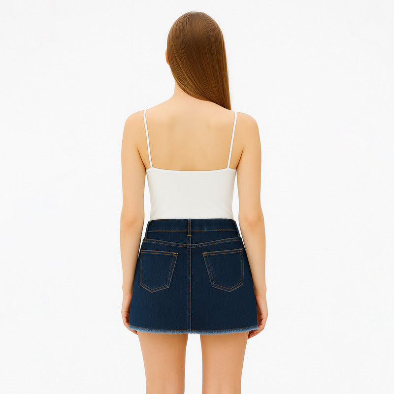 Falda De Mezclilla Para Mujer Mod. Ssjsskd Marca Skannda®