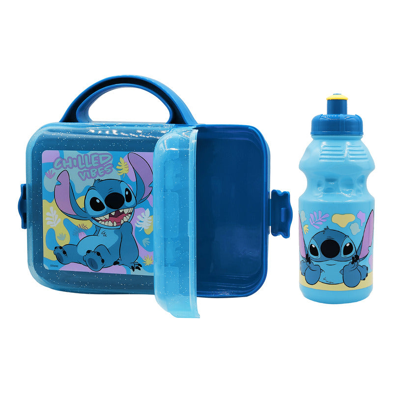 Lonchera Infantil De Plástico Con Botella Diseños Varios