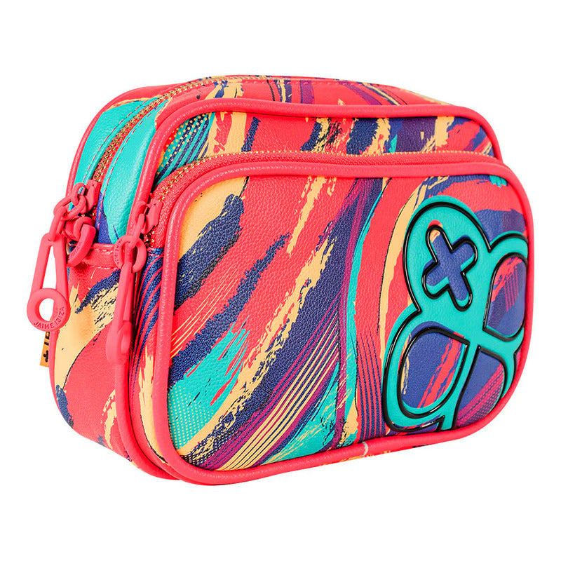Bolso Para Dama Crossbody Mod. Ji 2767 Marca Jaime Ibiza® Rosa Chicle Abstracto