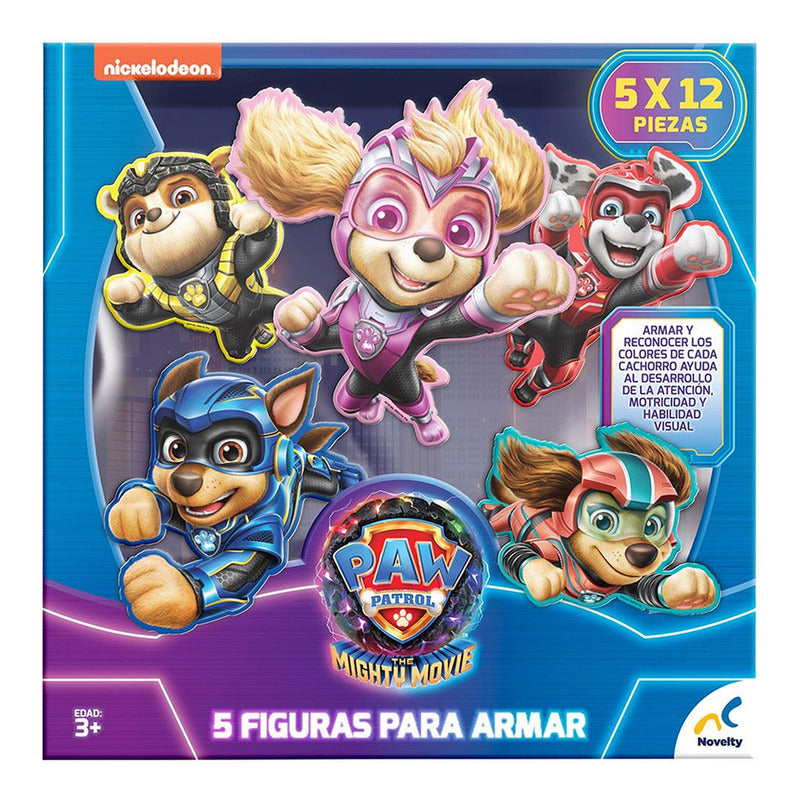 Rompecabezas 5 Figuras De Armar Paw Patrol Novelty® Jca-3288