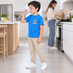 Playera Casual Para Niño Mod.3063 Marca Mayoral® Azul Palmera 9 Años Lisa