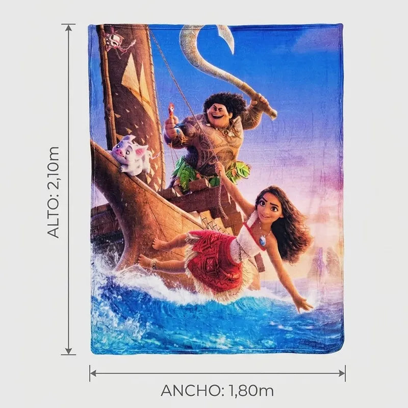 Cobertor Ligero Super Suave Matrimonial Diseños Providencia® Moana 850 G Multicolor