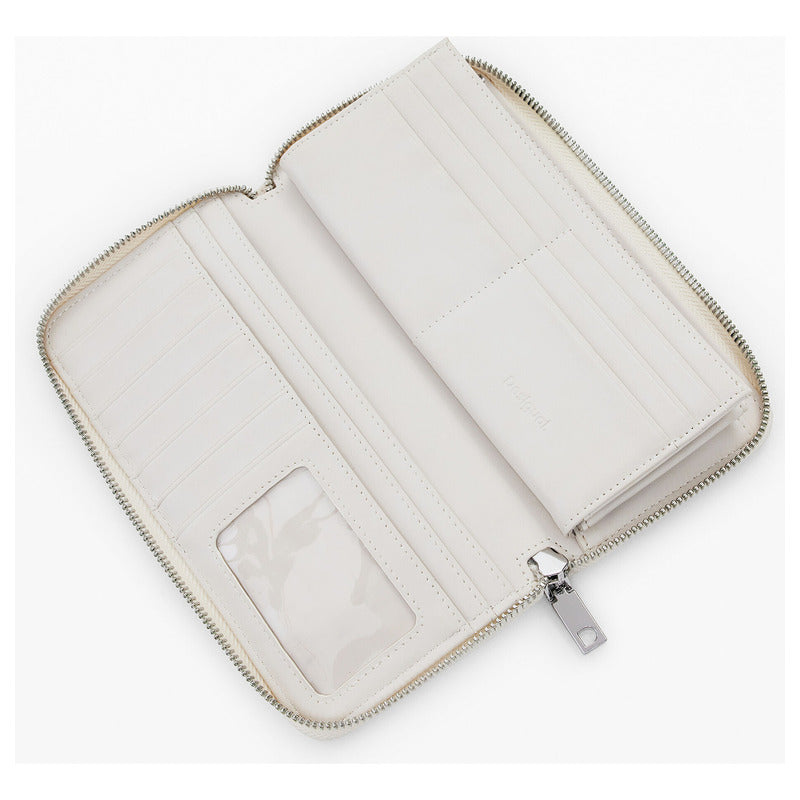 Cartera Bordado Sutil Para Mujer Mod.25sayp13/1001 Desigual® Beige Bordado