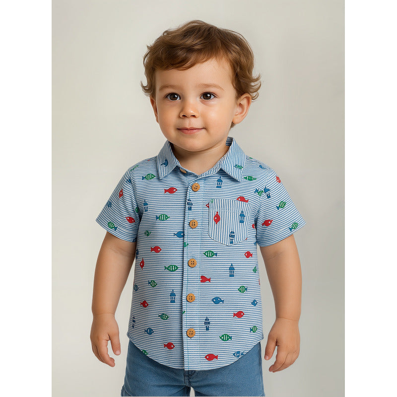 Camisa Casual De Bebé Mod. 317-3002al Marca Losan®