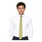 Corbata Elegante Para Hombre Eventos Y Negocios Marca Cotu® Verde Musgo Geométrico 160 Cm