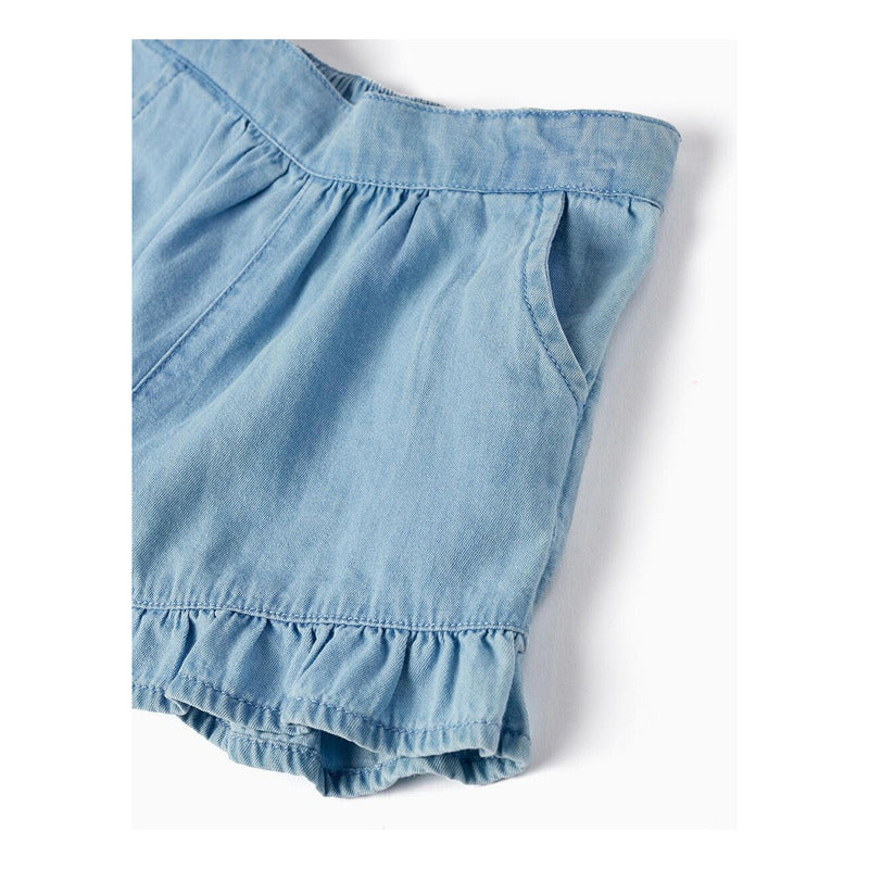 Short Con Volantes Para Niña Mod. Zkgap0402 Marca Zippy®