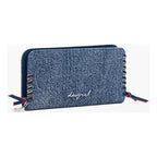 Cartera Denim Con Detalles Trenzados 26sayd05/5005 Desigual® Azul Cielo Denim