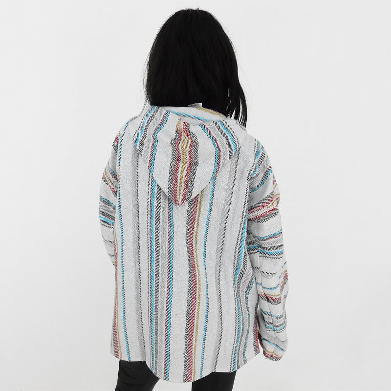 Suéter Poncho Canguro Artesanal Hoodie Acrilico Colores