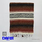 Falsa Artesanal 1.90m X 1.20m Cobija Multiusos Mexicana Geométrico 1 Kg Marrón Oscuro