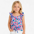 Blusa Ligera Casual Para Niña Mod.3131 Marca Mayoral® Magenta Floreado 6 Años