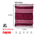 Cobertor Ligero Micrograbado 1.80x2.10m Providencia® Premium Rieña 1 Kg Bordó