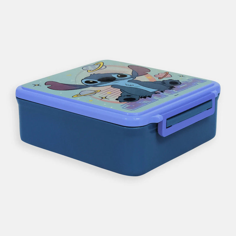 Contenedor De Alimentos Escolar 3 Divisiones Para Niños Stitch 1749-354