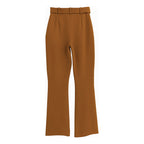 Pantalón De Mujer Casual Con Cinturón Mod.150cml Aldrete® Marrón Liso M