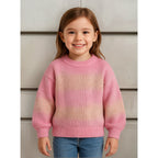 Suéter Tejido Para Niña Mod.4360 Marca Mayoral® Rosa Líneas 8