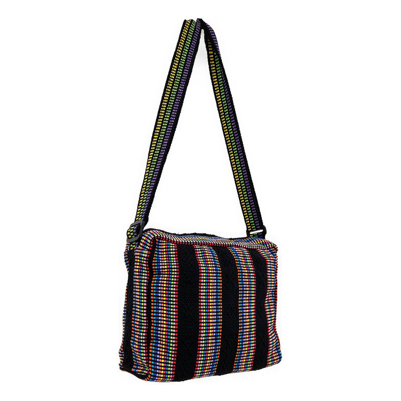 Bolsa Artesanal Mexicana Con Correa Larga Unisex 24x20cm