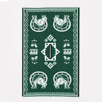 Jorongo Gaban Artesanal Mexicano Colores Verde Oscuro Herraduras Xg