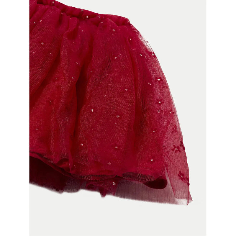 Falda Tutú Para Bebé Mod.2901 Marca Mayoral® Guinda Floreado 24 Meses