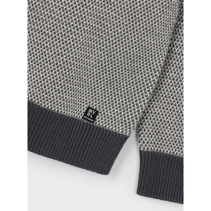 Sueter Tejido Para Niño Mod.4376 Marca Mayoral® Gris Tejido 5 Años