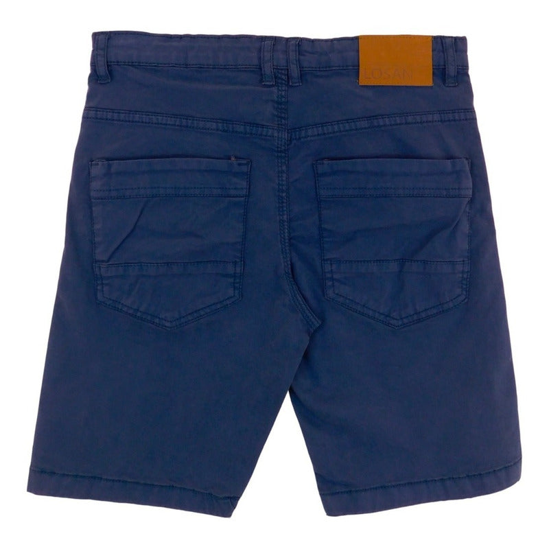 Bermuda En Tejido De Sarga Mod.813-9651aa Marca Losan®