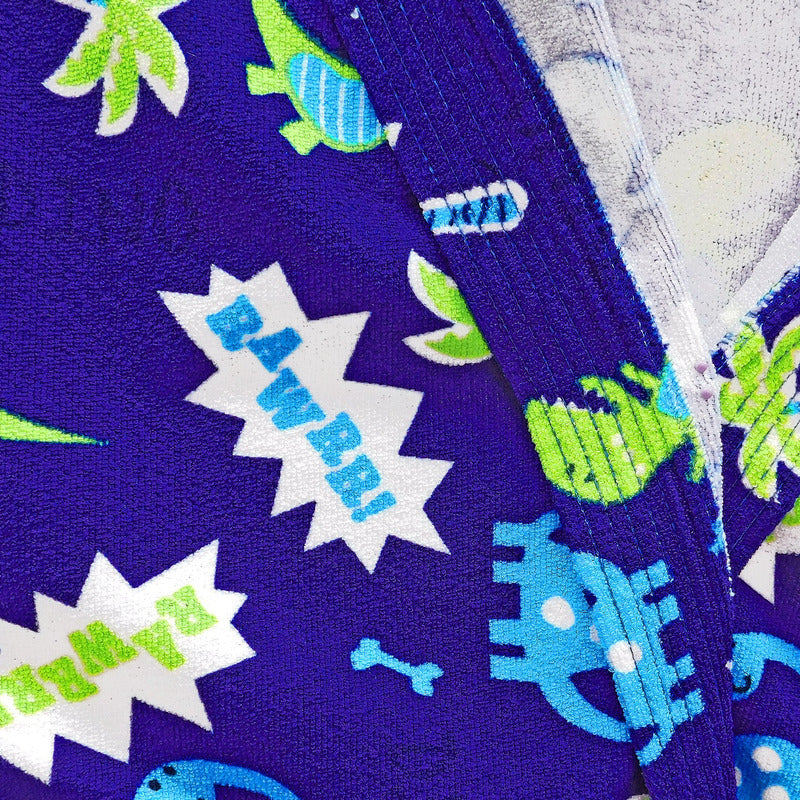 Bata De Baño Microfibra Estampada Diseños Animados