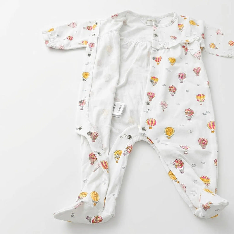 Mameluco Ligero Para Bebé Mod. 1708 Marca Mayoral® Blanco 4-6 Meses Globos Aerostáticos