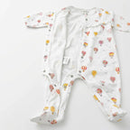 Mameluco Ligero Para Bebé Mod. 1708 Marca Mayoral® Blanco 6-9 Meses Globos Aerostáticos
