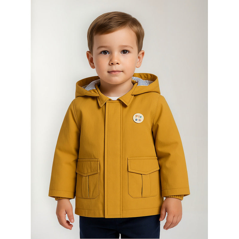 Chamarra Rompevientos De Bebé Mod.1450 Ocre Marca Mayoral® Ocre 6 Meses Lisa