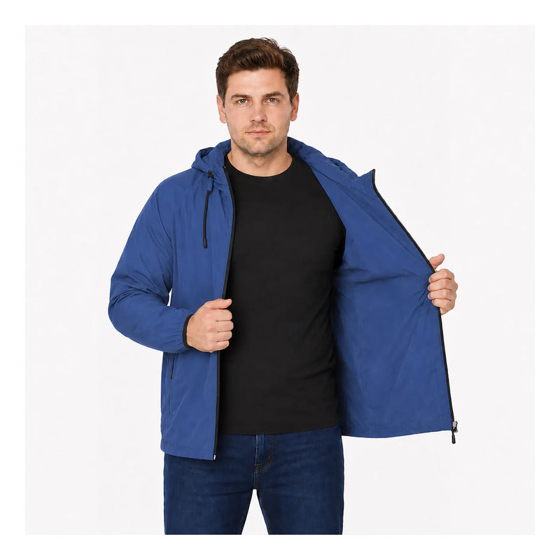 Chamarra Impermeable Para Hombre Cw90-pol9045xl Greenlander® Azul 2x Lisa