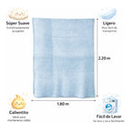 Cobertor Ovejita Ligero Matrimonial 1.80x2.10m Providencia® Multicolor 400 G Nevado Azul