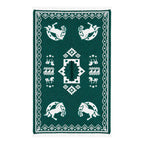 Jorongo Gaban Artesanal Mexicano Colores Caballos Herradura Verde Oscuro Caballos Herraduras Xg