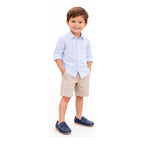 Zapato Mocasín Para Niño Mod.445300 Marca Coqueta Y Audaz® Azul Marino Lisa 20 Mx