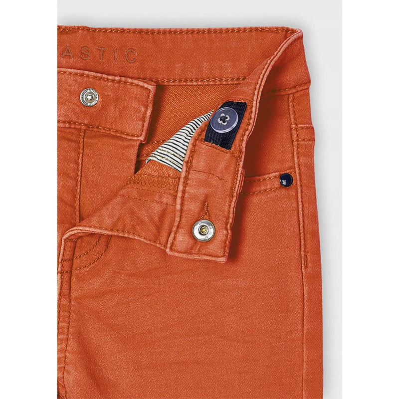 Pantalon Slim Fit Para Niño Mod.4559 Marca Mayoral® Naranja Liso 9 Años