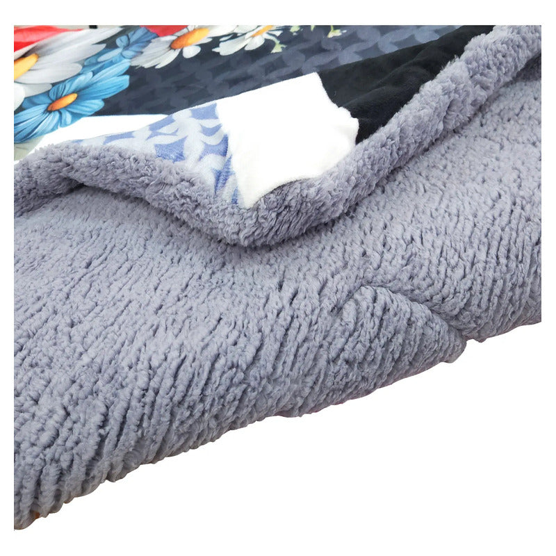Edredón Borrega Soft Sobrecamero 2x2.20m Marca Providencia® Multicolor Rosas